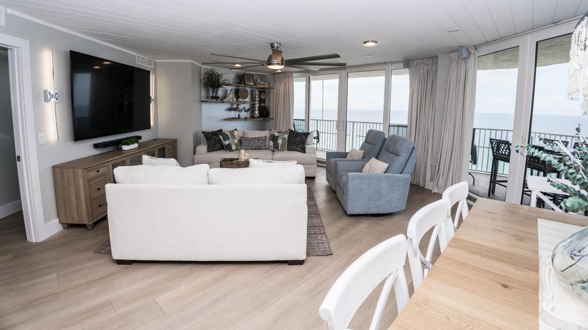New Rental - 3Br 3Ba Corner Beachfront - 2024 Remodel - 3 Pools, Tiki Hut, Gym, Tennis Panama City Beach Eksteriør bilde