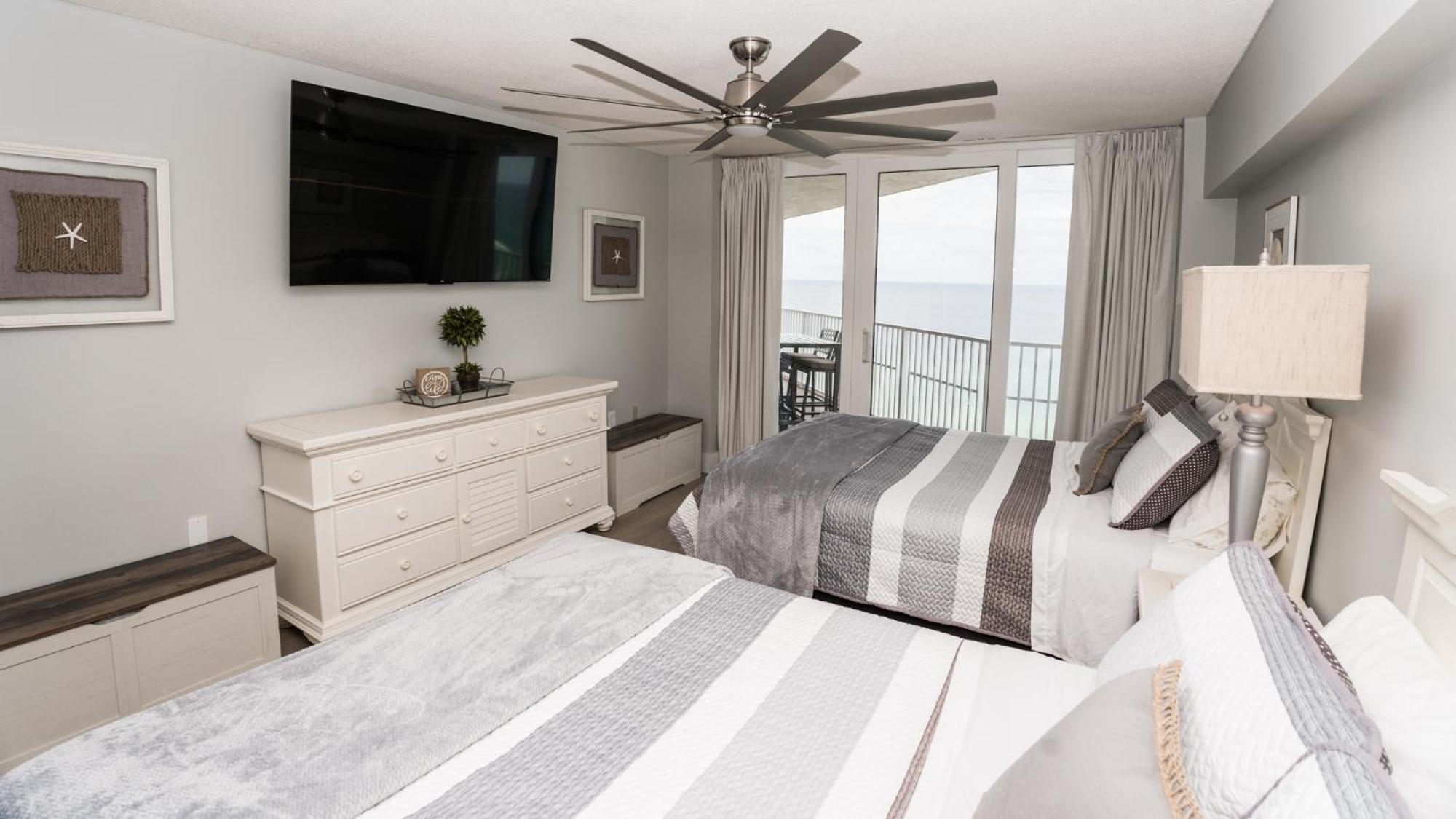 New Rental - 3Br 3Ba Corner Beachfront - 2024 Remodel - 3 Pools, Tiki Hut, Gym, Tennis Panama City Beach Eksteriør bilde