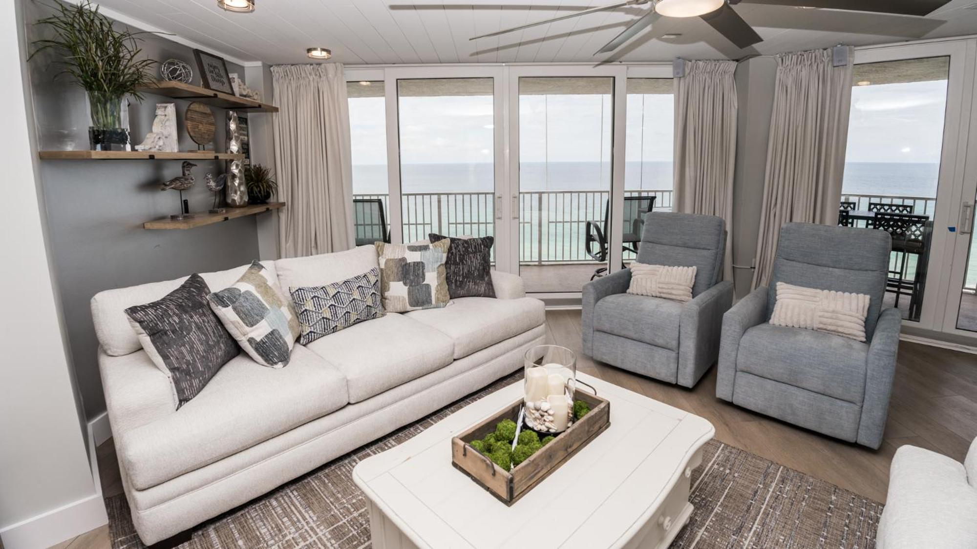 New Rental - 3Br 3Ba Corner Beachfront - 2024 Remodel - 3 Pools, Tiki Hut, Gym, Tennis Panama City Beach Eksteriør bilde