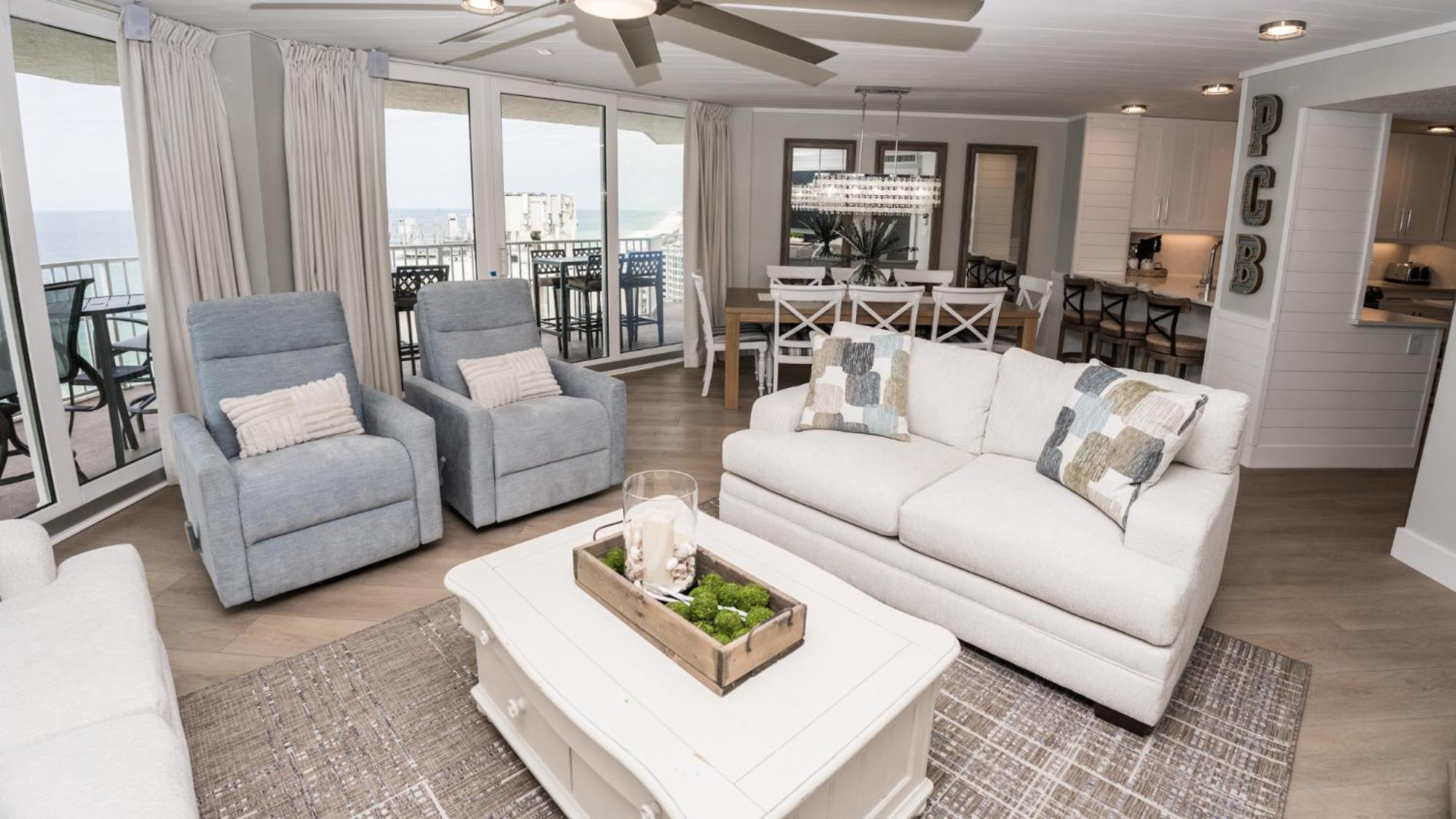 New Rental - 3Br 3Ba Corner Beachfront - 2024 Remodel - 3 Pools, Tiki Hut, Gym, Tennis Panama City Beach Eksteriør bilde