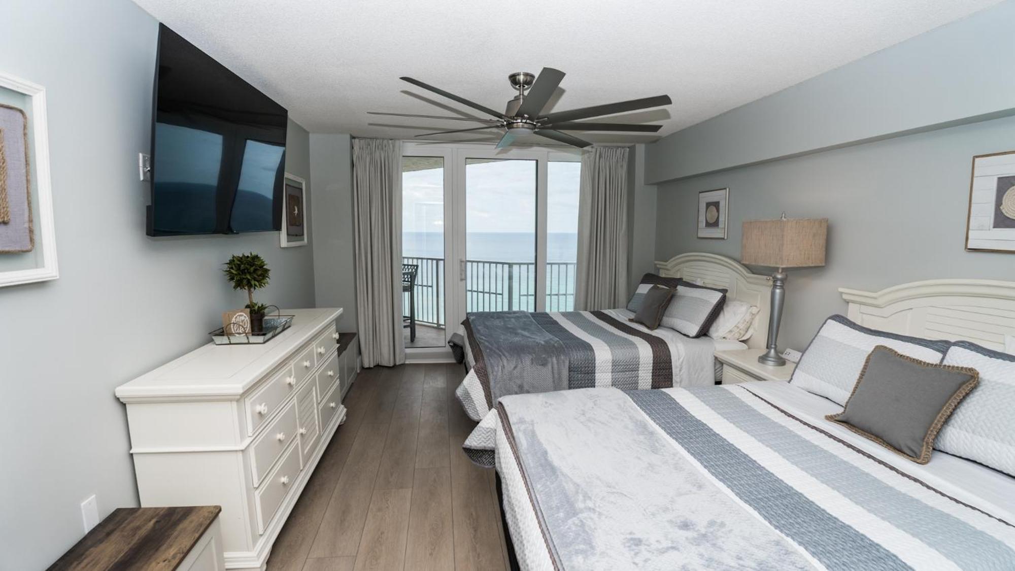 New Rental - 3Br 3Ba Corner Beachfront - 2024 Remodel - 3 Pools, Tiki Hut, Gym, Tennis Panama City Beach Eksteriør bilde